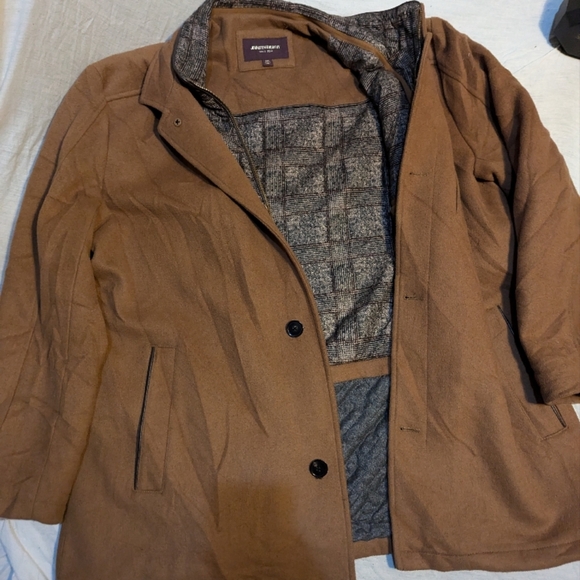 Johnston and Murphy XXL brown wool coat - Picture 10 of 14